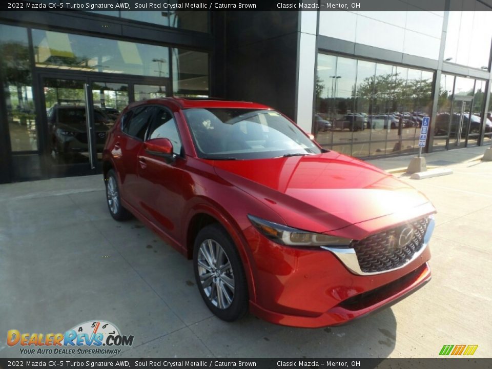 2022 Mazda CX-5 Turbo Signature AWD Soul Red Crystal Metallic / Caturra Brown Photo #1