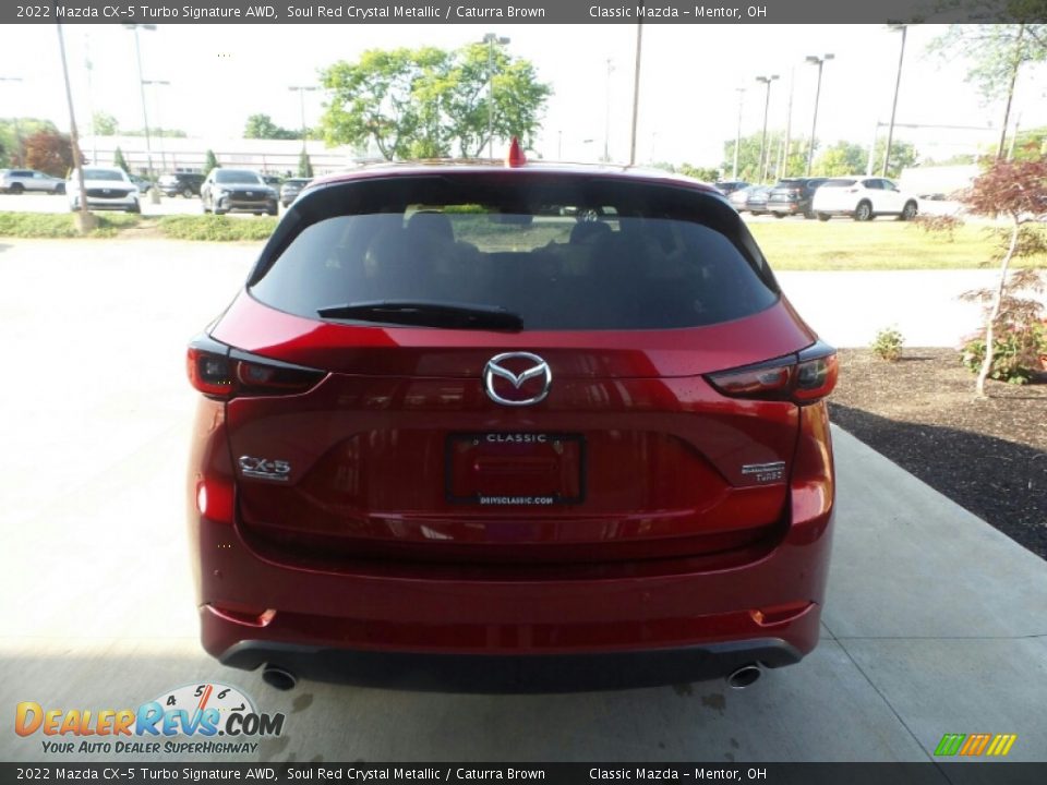 2022 Mazda CX-5 Turbo Signature AWD Soul Red Crystal Metallic / Caturra Brown Photo #5