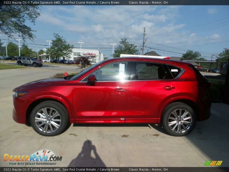 2022 Mazda CX-5 Turbo Signature AWD Soul Red Crystal Metallic / Caturra Brown Photo #6