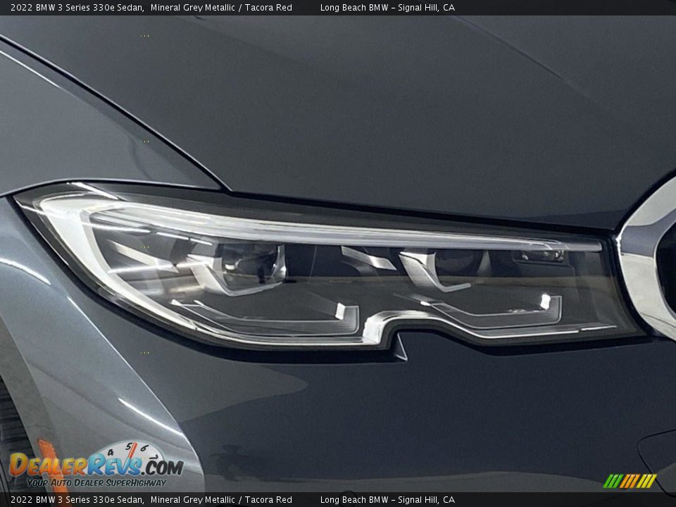 2022 BMW 3 Series 330e Sedan Mineral Grey Metallic / Tacora Red Photo #4