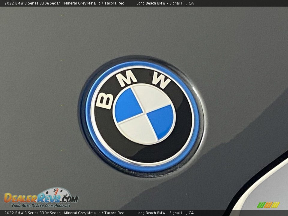 2022 BMW 3 Series 330e Sedan Mineral Grey Metallic / Tacora Red Photo #5