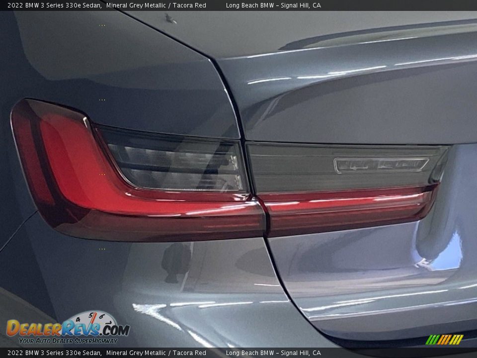 2022 BMW 3 Series 330e Sedan Mineral Grey Metallic / Tacora Red Photo #6