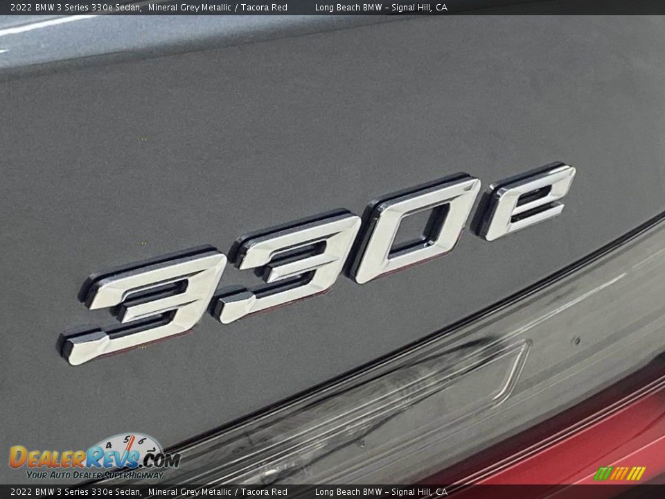 2022 BMW 3 Series 330e Sedan Mineral Grey Metallic / Tacora Red Photo #8
