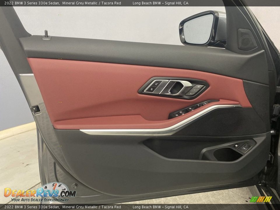 2022 BMW 3 Series 330e Sedan Mineral Grey Metallic / Tacora Red Photo #10