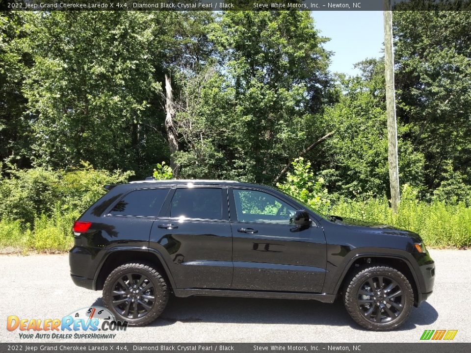 Diamond Black Crystal Pearl 2022 Jeep Grand Cherokee Laredo X 4x4 Photo #5