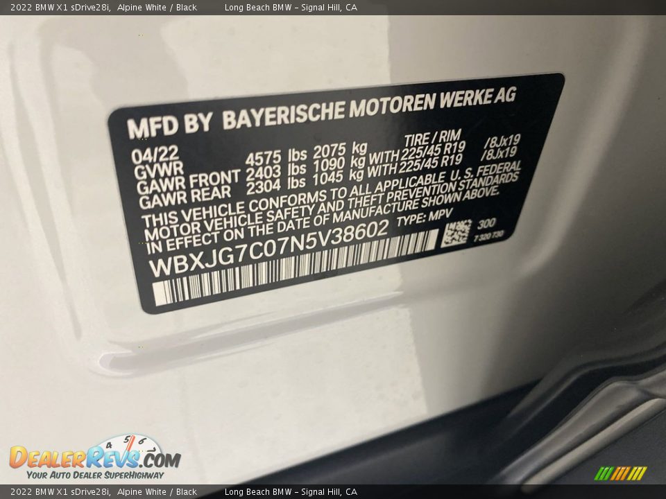 2022 BMW X1 sDrive28i Alpine White / Black Photo #26