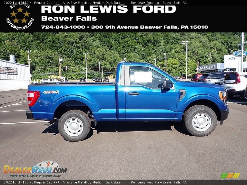 2022 Ford F150 XL Regular Cab 4x4 Atlas Blue Metallic / Medium Dark Slate Photo #1