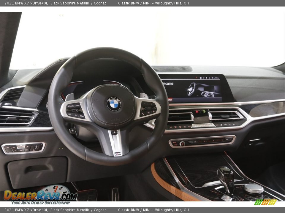 2021 BMW X7 xDrive40i Black Sapphire Metallic / Cognac Photo #6