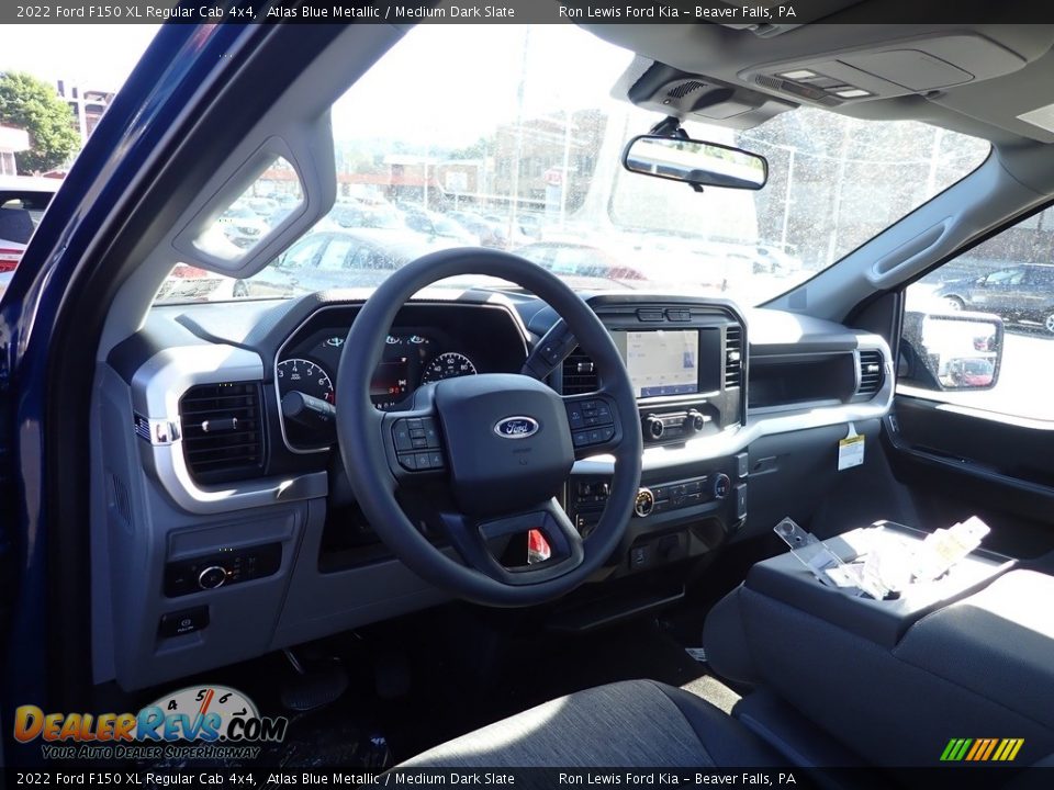 2022 Ford F150 XL Regular Cab 4x4 Atlas Blue Metallic / Medium Dark Slate Photo #13