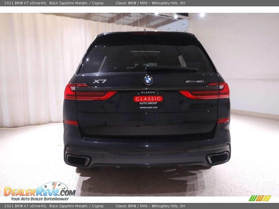 2021 BMW X7 xDrive40i Black Sapphire Metallic / Cognac Photo #22