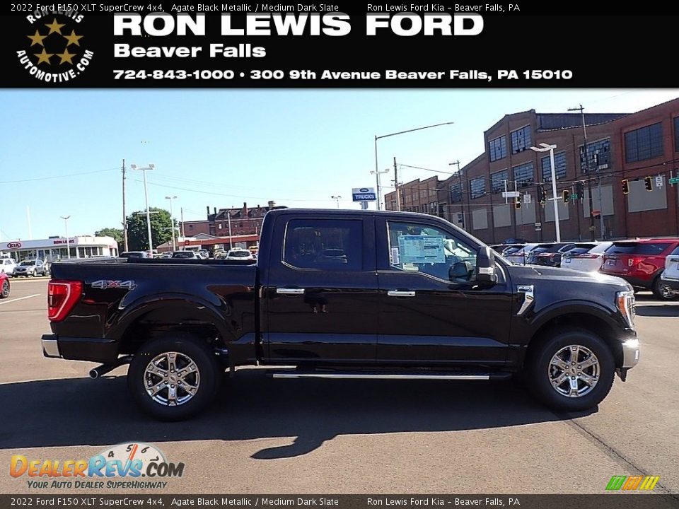 2022 Ford F150 XLT SuperCrew 4x4 Agate Black Metallic / Medium Dark Slate Photo #1