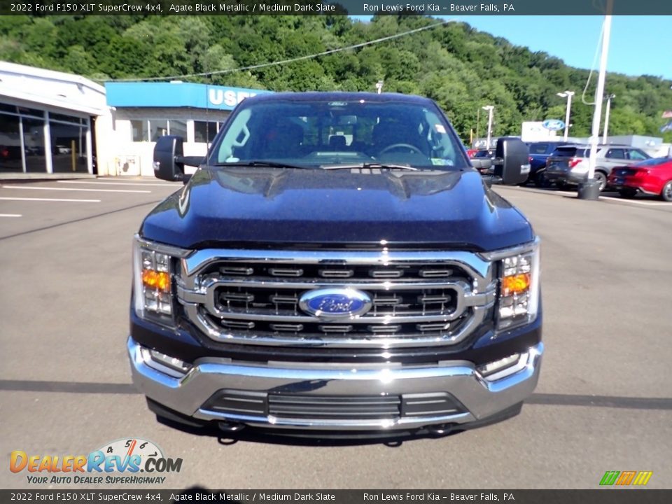 2022 Ford F150 XLT SuperCrew 4x4 Agate Black Metallic / Medium Dark Slate Photo #3