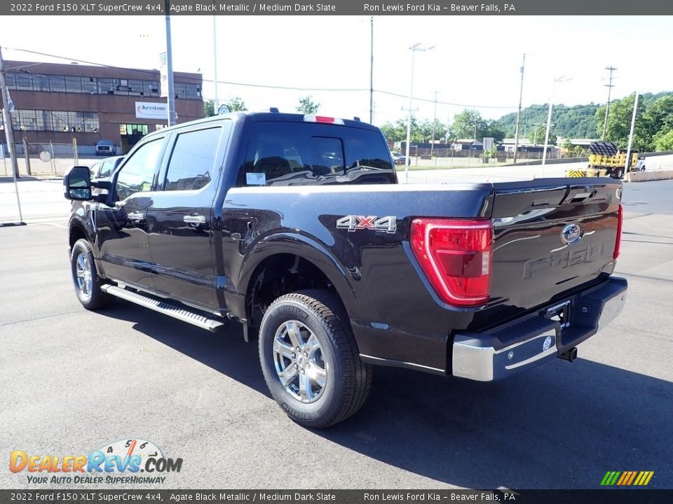 2022 Ford F150 XLT SuperCrew 4x4 Agate Black Metallic / Medium Dark Slate Photo #6