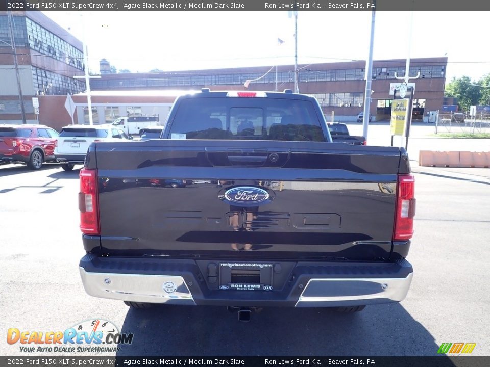 2022 Ford F150 XLT SuperCrew 4x4 Agate Black Metallic / Medium Dark Slate Photo #7