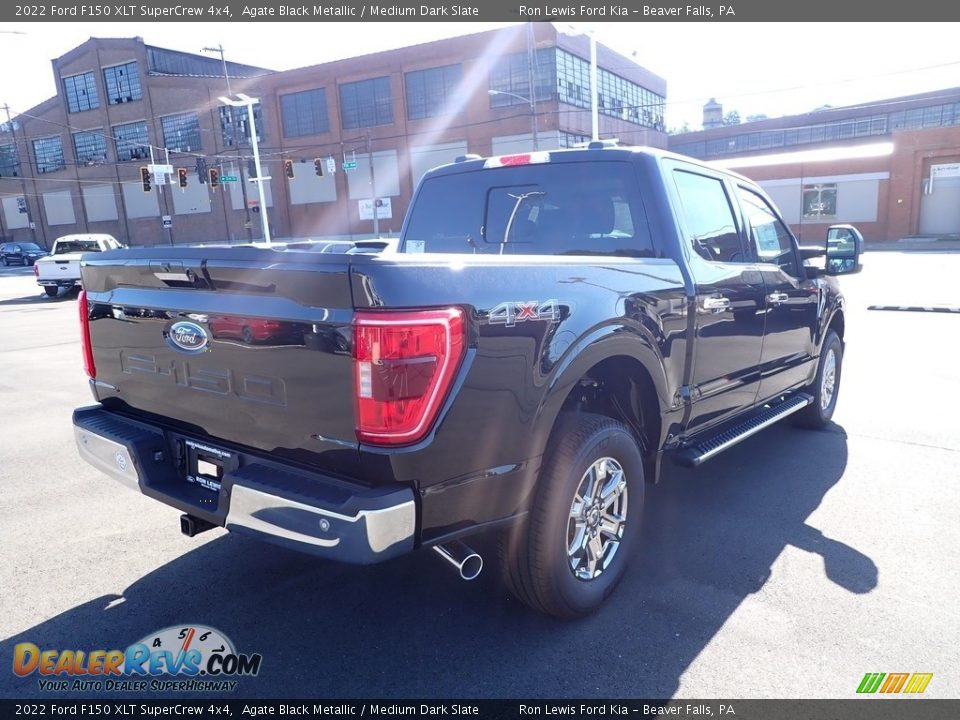 2022 Ford F150 XLT SuperCrew 4x4 Agate Black Metallic / Medium Dark Slate Photo #8