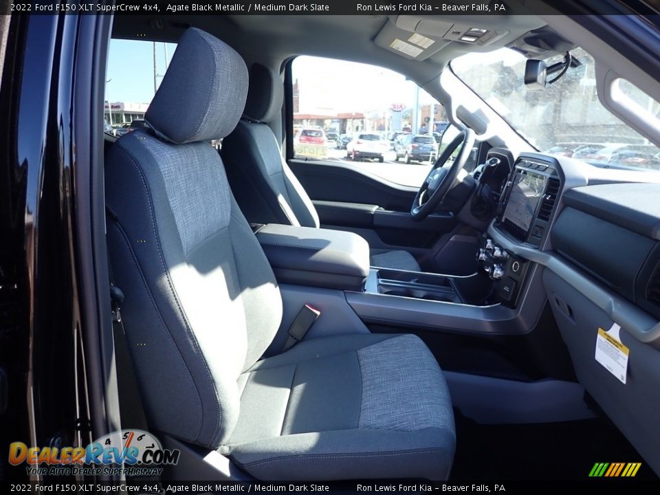 2022 Ford F150 XLT SuperCrew 4x4 Agate Black Metallic / Medium Dark Slate Photo #12