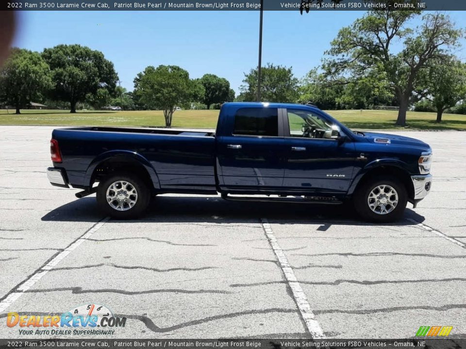 2022 Ram 3500 Laramie Crew Cab Patriot Blue Pearl / Mountain Brown/Light Frost Beige Photo #2