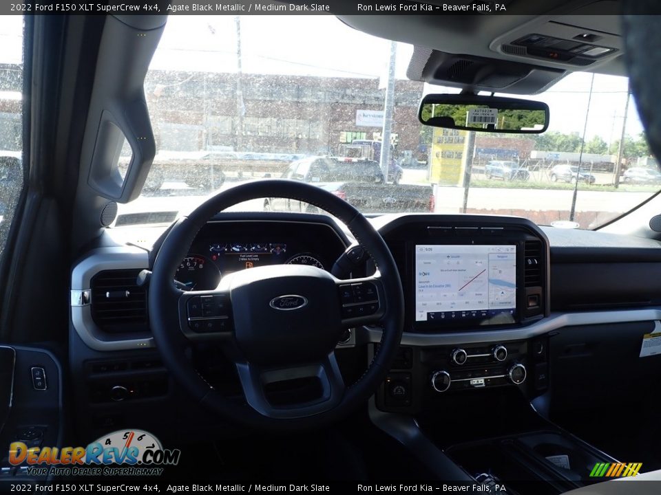 2022 Ford F150 XLT SuperCrew 4x4 Agate Black Metallic / Medium Dark Slate Photo #14