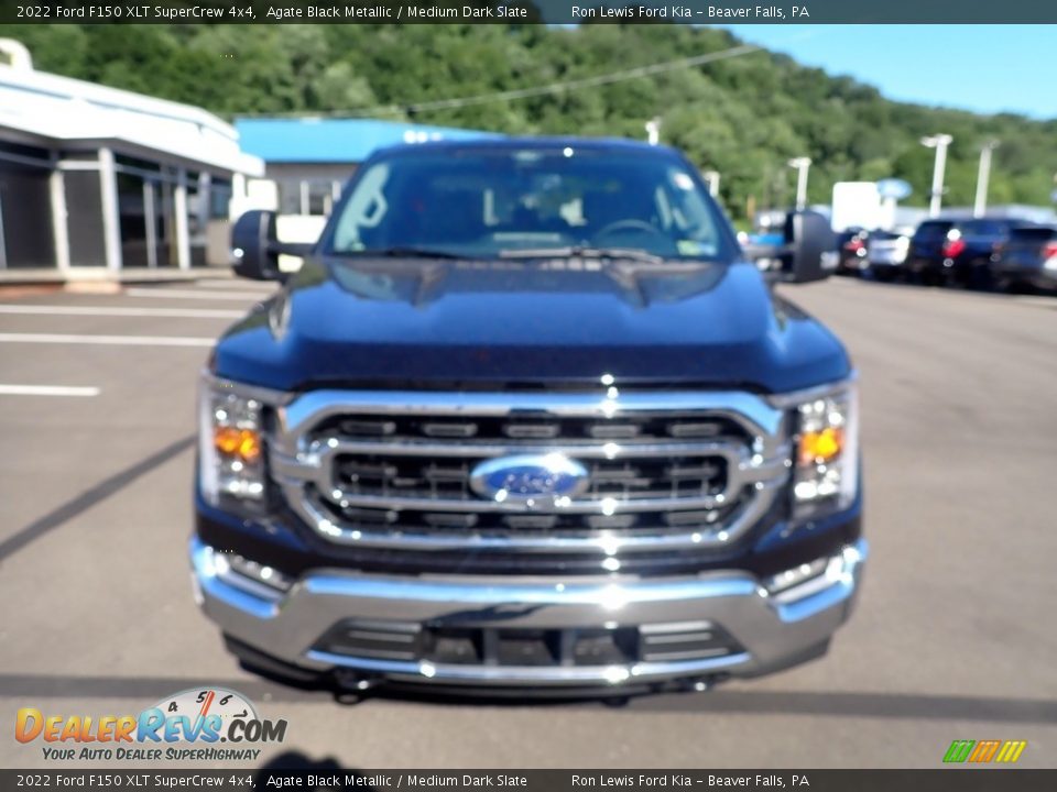 2022 Ford F150 XLT SuperCrew 4x4 Agate Black Metallic / Medium Dark Slate Photo #3