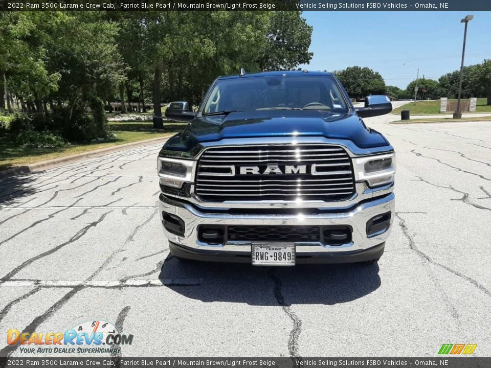 2022 Ram 3500 Laramie Crew Cab Patriot Blue Pearl / Mountain Brown/Light Frost Beige Photo #16