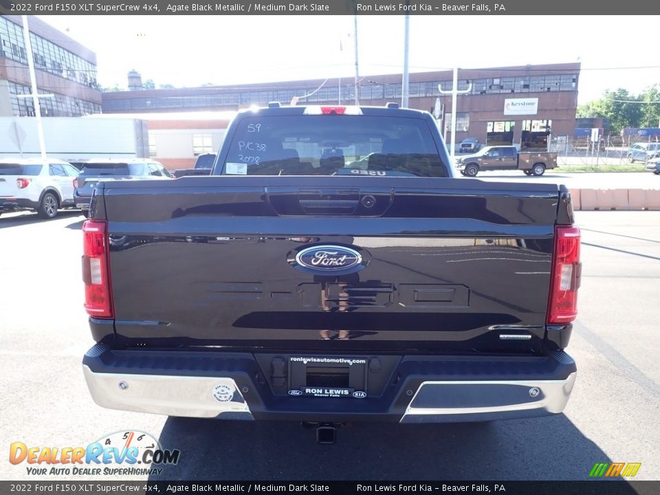 2022 Ford F150 XLT SuperCrew 4x4 Agate Black Metallic / Medium Dark Slate Photo #7
