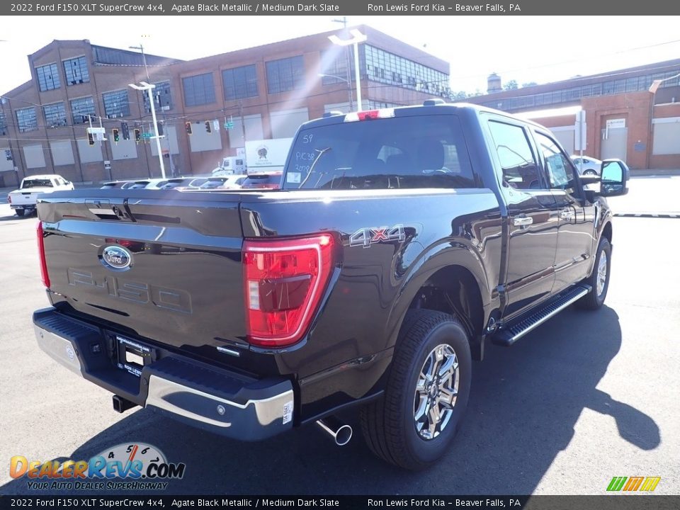 2022 Ford F150 XLT SuperCrew 4x4 Agate Black Metallic / Medium Dark Slate Photo #8