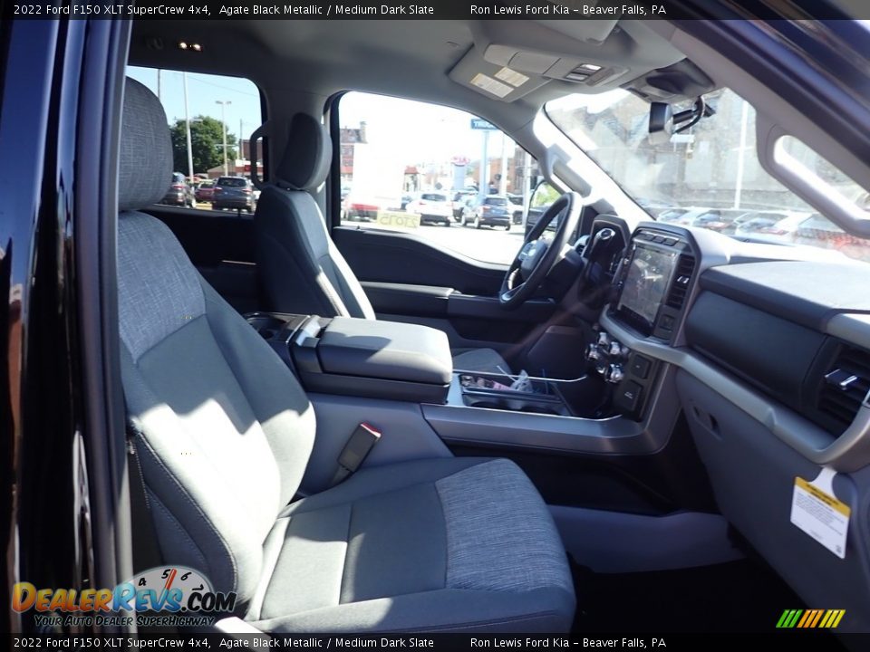 2022 Ford F150 XLT SuperCrew 4x4 Agate Black Metallic / Medium Dark Slate Photo #12