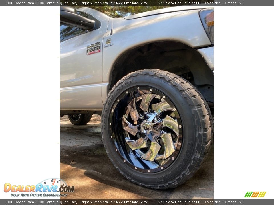 2008 Dodge Ram 2500 Laramie Quad Cab Bright Silver Metallic / Medium Slate Gray Photo #7