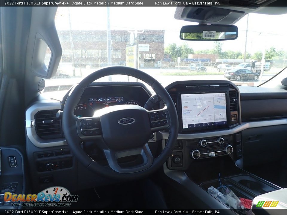 2022 Ford F150 XLT SuperCrew 4x4 Agate Black Metallic / Medium Dark Slate Photo #14