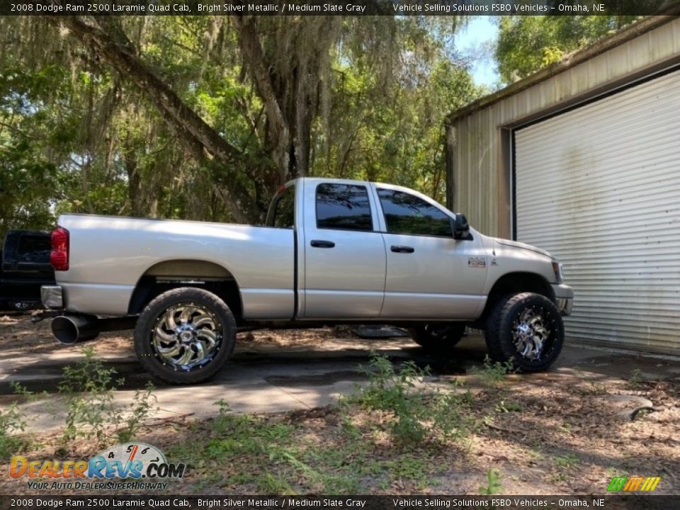 2008 Dodge Ram 2500 Laramie Quad Cab Bright Silver Metallic / Medium Slate Gray Photo #8