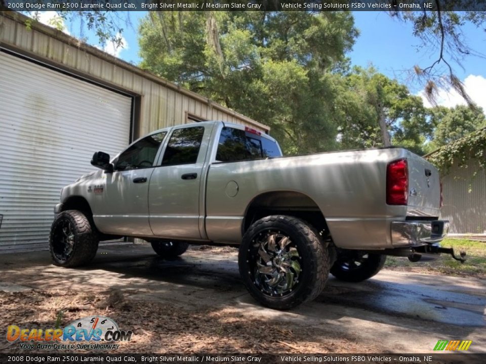 2008 Dodge Ram 2500 Laramie Quad Cab Bright Silver Metallic / Medium Slate Gray Photo #9