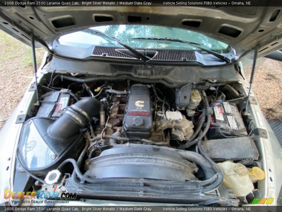 2008 Dodge Ram 2500 Laramie Quad Cab Bright Silver Metallic / Medium Slate Gray Photo #13