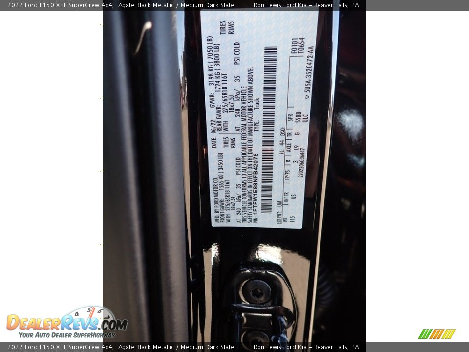 2022 Ford F150 XLT SuperCrew 4x4 Agate Black Metallic / Medium Dark Slate Photo #20