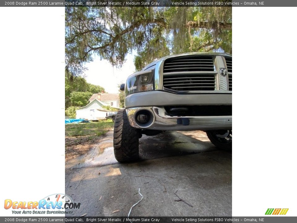 2008 Dodge Ram 2500 Laramie Quad Cab Bright Silver Metallic / Medium Slate Gray Photo #19