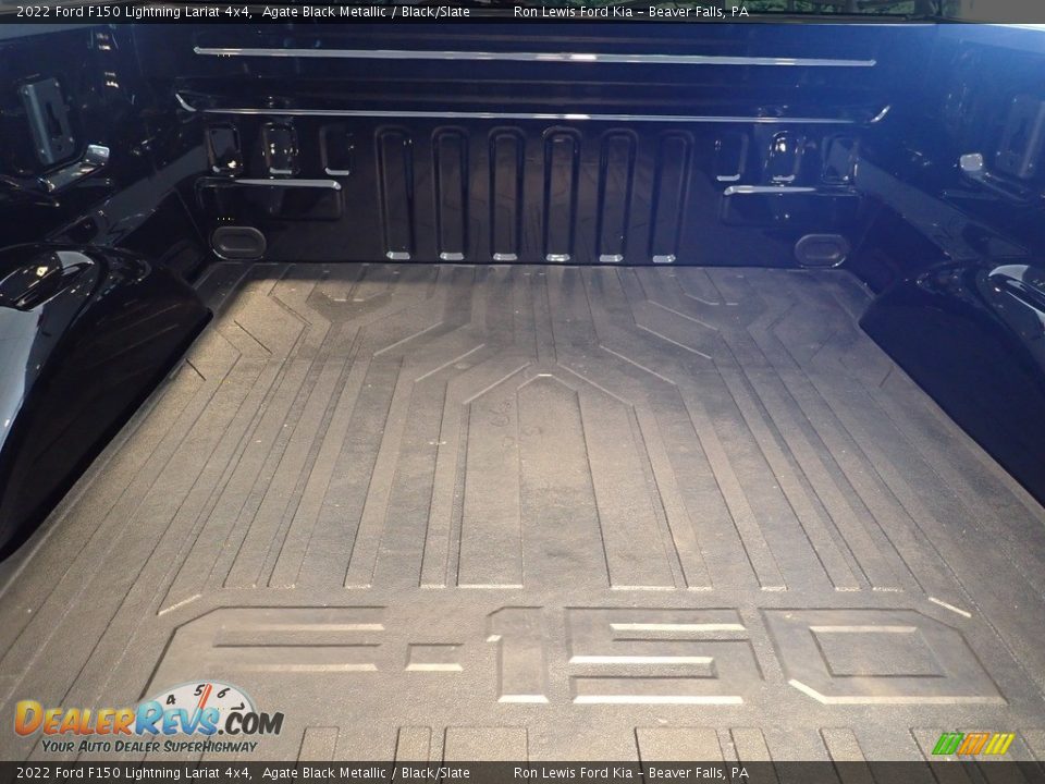 2022 Ford F150 Lightning Lariat 4x4 Agate Black Metallic / Black/Slate Photo #6