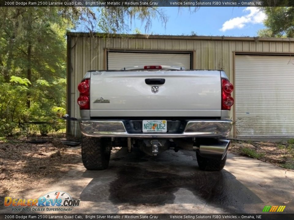 2008 Dodge Ram 2500 Laramie Quad Cab Bright Silver Metallic / Medium Slate Gray Photo #21