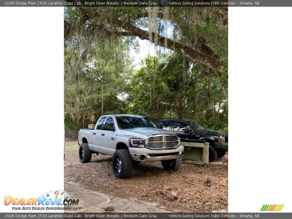 2008 Dodge Ram 2500 Laramie Quad Cab Bright Silver Metallic / Medium Slate Gray Photo #22