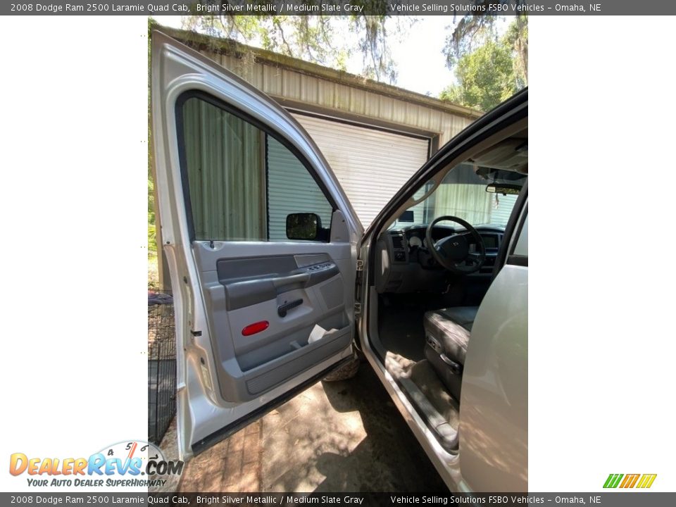 2008 Dodge Ram 2500 Laramie Quad Cab Bright Silver Metallic / Medium Slate Gray Photo #25