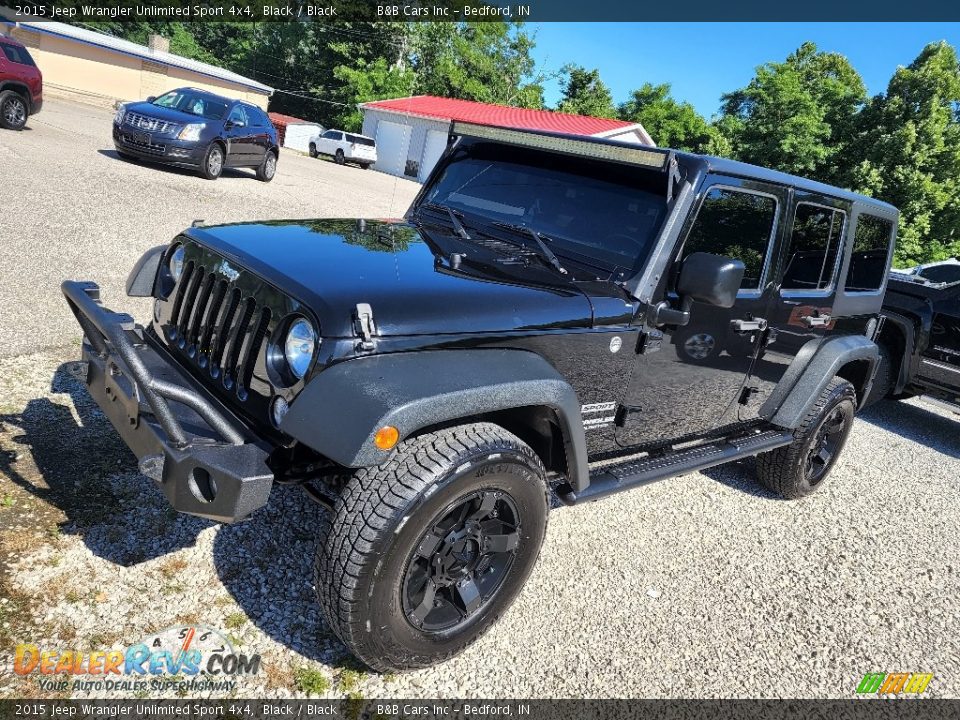 2015 Jeep Wrangler Unlimited Sport 4x4 Black / Black Photo #1