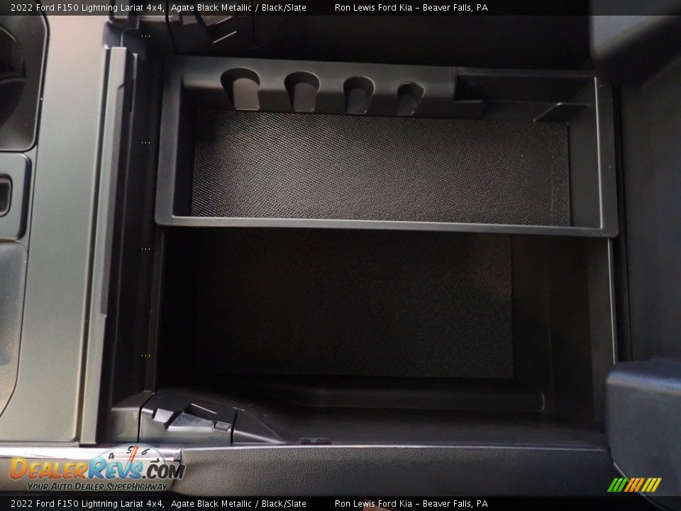 2022 Ford F150 Lightning Lariat 4x4 Agate Black Metallic / Black/Slate Photo #19