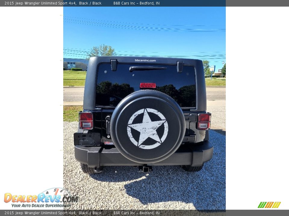 2015 Jeep Wrangler Unlimited Sport 4x4 Black / Black Photo #4