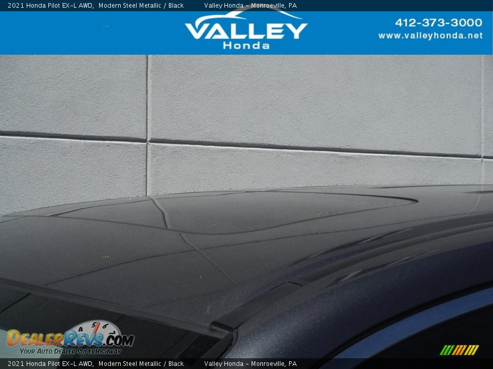 2021 Honda Pilot EX-L AWD Modern Steel Metallic / Black Photo #3