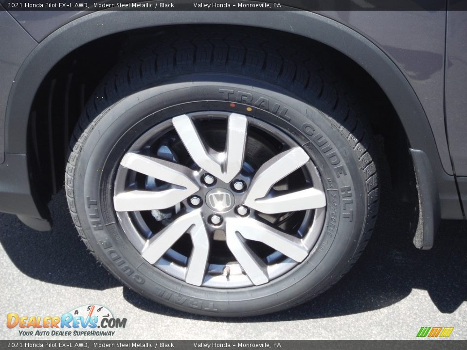 2021 Honda Pilot EX-L AWD Modern Steel Metallic / Black Photo #4