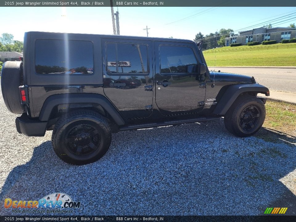 2015 Jeep Wrangler Unlimited Sport 4x4 Black / Black Photo #7