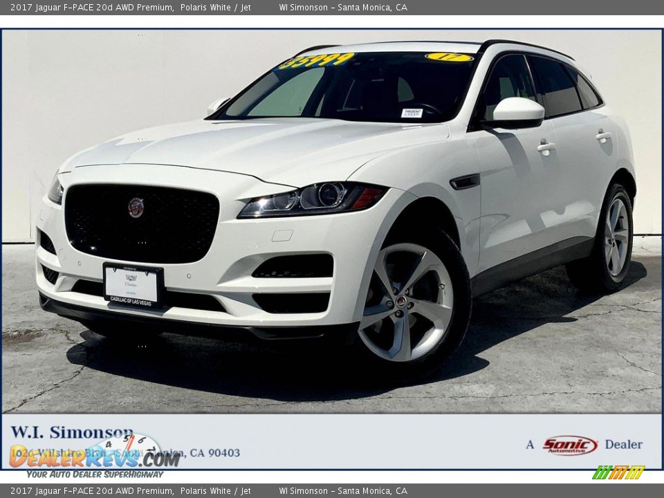 2017 Jaguar F-PACE 20d AWD Premium Polaris White / Jet Photo #1