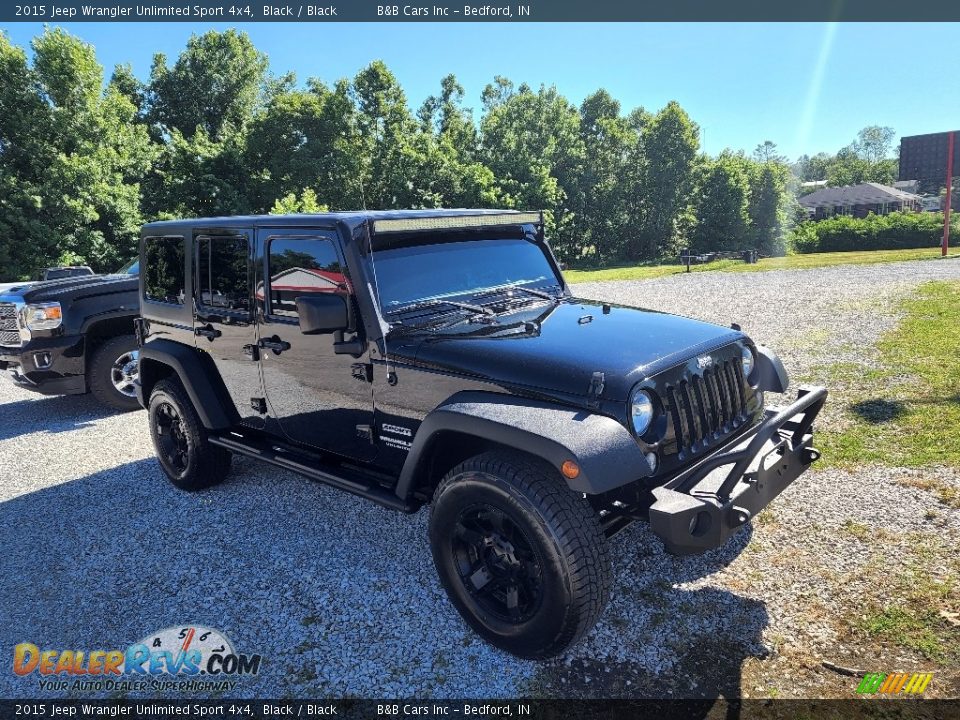 2015 Jeep Wrangler Unlimited Sport 4x4 Black / Black Photo #8