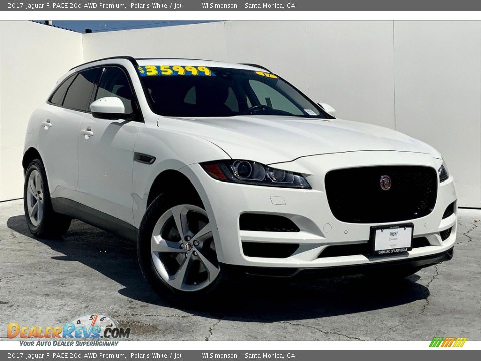 2017 Jaguar F-PACE 20d AWD Premium Polaris White / Jet Photo #2