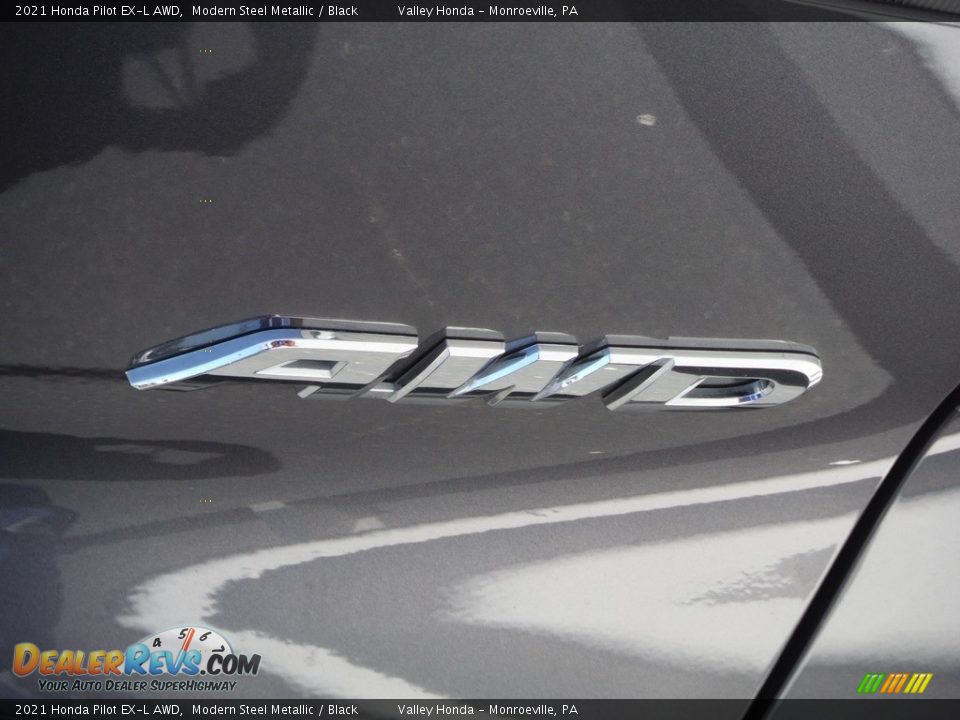 2021 Honda Pilot EX-L AWD Modern Steel Metallic / Black Photo #9