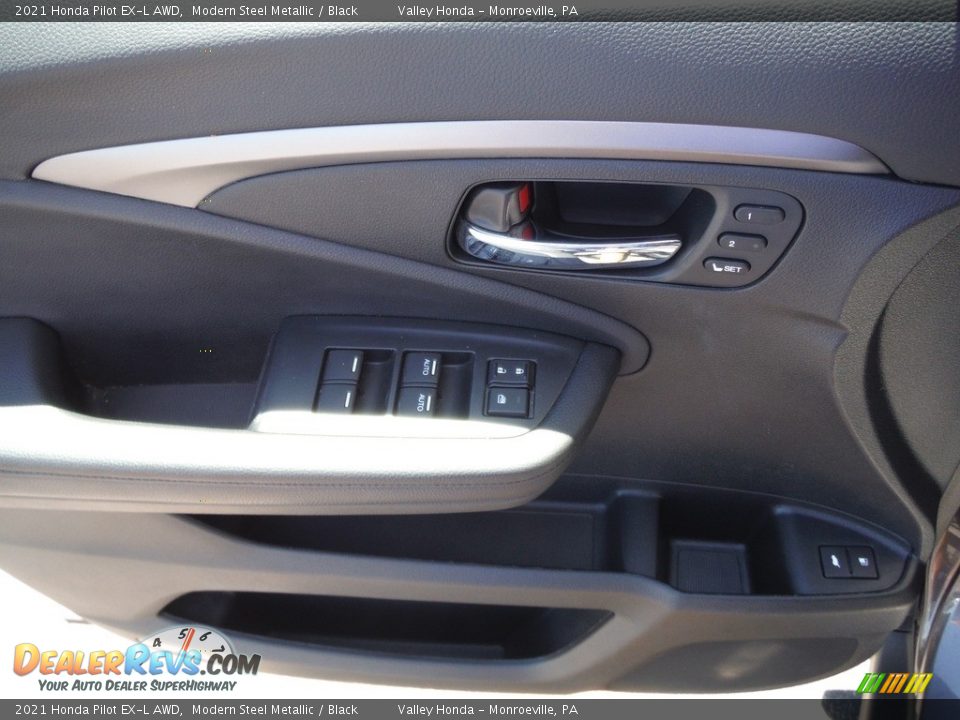 2021 Honda Pilot EX-L AWD Modern Steel Metallic / Black Photo #14