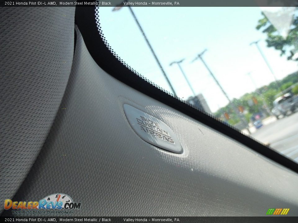 2021 Honda Pilot EX-L AWD Modern Steel Metallic / Black Photo #16